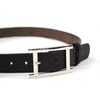Bellabel Cow Leather Belt, Made in Japan, Casual, Silver, H-Buckle