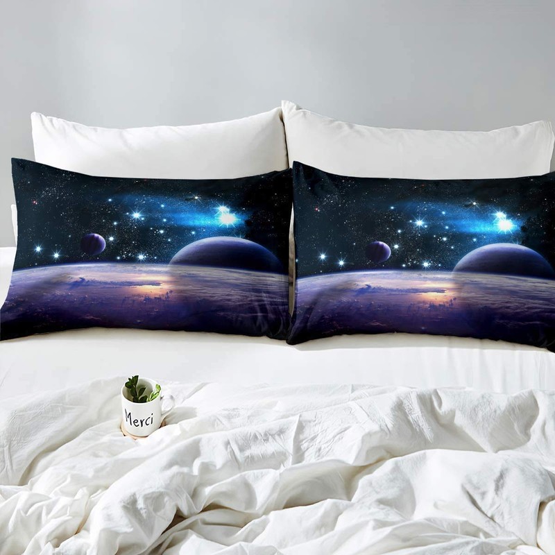 Loussiesd Children's Bed Linen Galaxy Stars 135 x 200 cm