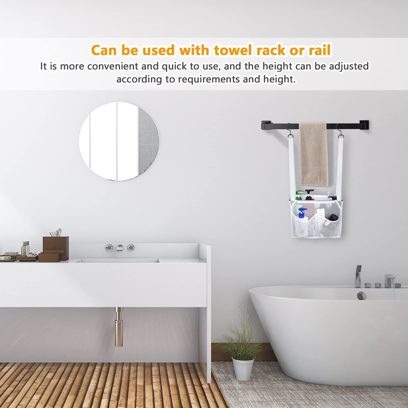 Phying Hanging Mesh Shower Caddy College with Hooks, Bath Baskets