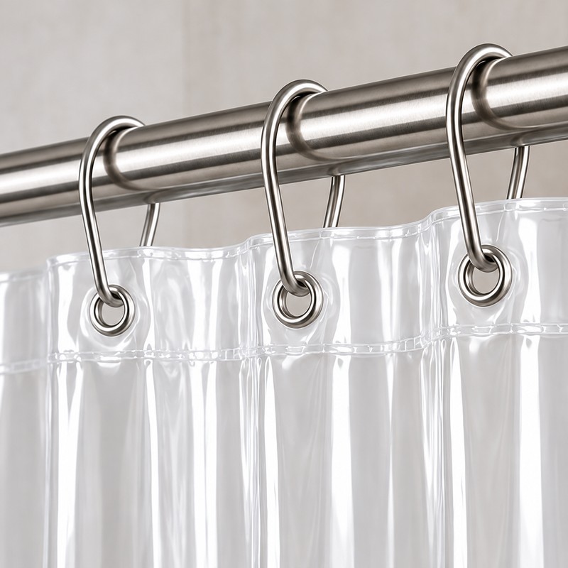 Clear PEVA Shower Curtain Liner for Bathroom – Waterproof Design