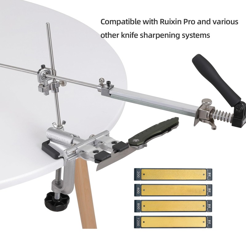 RUIXIN PRO 4PCS Diamond Sharpening Stones, #200#400#800#1200 Grit for Knife