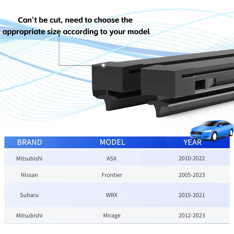 ASLAM Recambios para limpiaparabrisas de marco convencional (24 pulgadas, 8