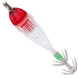 Luminous Watermelon Jig Hook Red Light Color LED Fishing Atacor Lure Baits Underwater Lamp