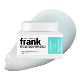 Excuse My Frank Intense Moisturizing Cream, Korean Face Cream, 24 Hrs Moisturizer Day & Night, Oligo Hyaluronic Acid, Panthenol, Sensitive Skin, Vegan, Barrier Repair, Anti Aging, No Fragrance 5.29oz