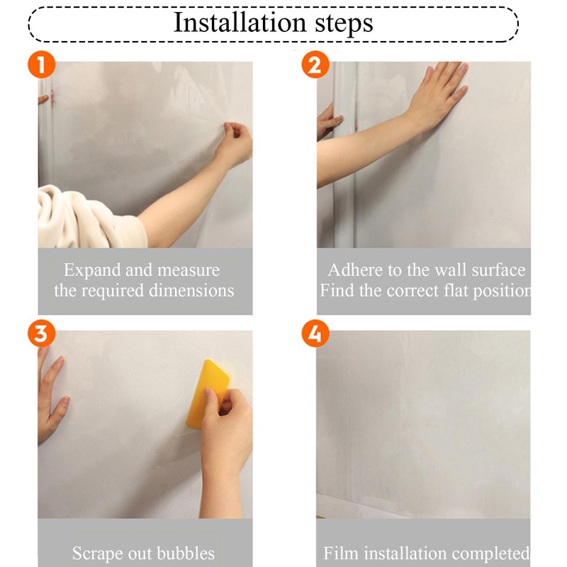 Electrostatic Wall Protective Film, 30X300cm Wall Protector, Clear Plastic Static