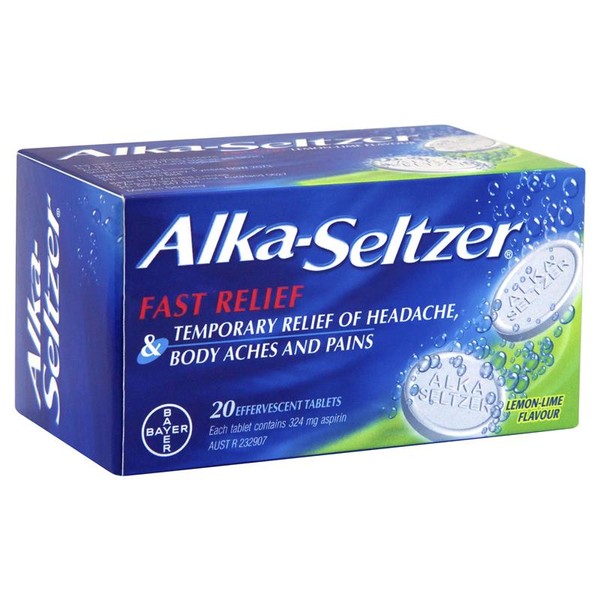 Alka Seltzer Effervescent Tab (Lemon Lime) X 20