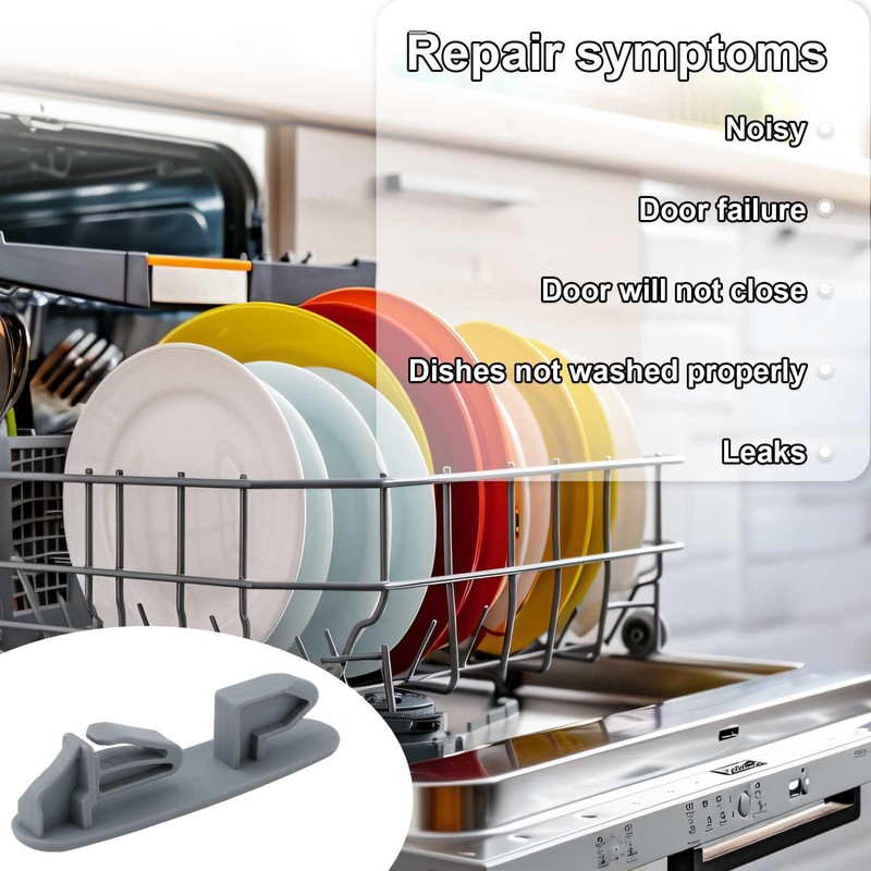 4pcs Dishwasher Upper Rack Slide Rail Stop Clips for WP8565925,