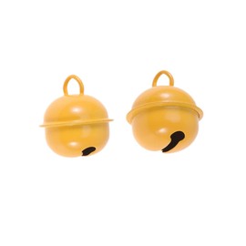 SEWACC 50pcs Smass Bells Smass Hanging Beads for Jewelry Making Kit Yellow Bells Smass Ornaments Smass Ornament Crafts Charms Mini Metal Bells Yellow