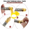 TEENGSE 2Pack RV Stainless Propane Hose with Gauge, 12inch Braided
