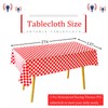54"x108" Red and White Checkered Table Cloth Party Disposable,Union Jack