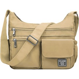 VOLGANIK ROCK Crossbody Bag for Women Multi Pockets Nylon Handbags Shoulder Bags for Women Waterproof RFID Travel Bag Messenger Bag Cross Body Ladies Bags…