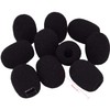 10 Piece Black L30mm x D8mm Mini Microphone Headset Windscreen
