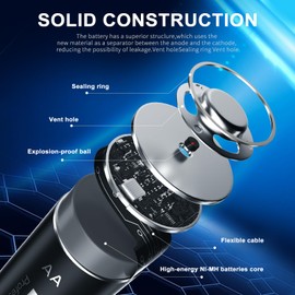 BONAI AA Rechargeable Batteries 2800mAh 1.2V Ni-MH Low Self Discharge-8 AA