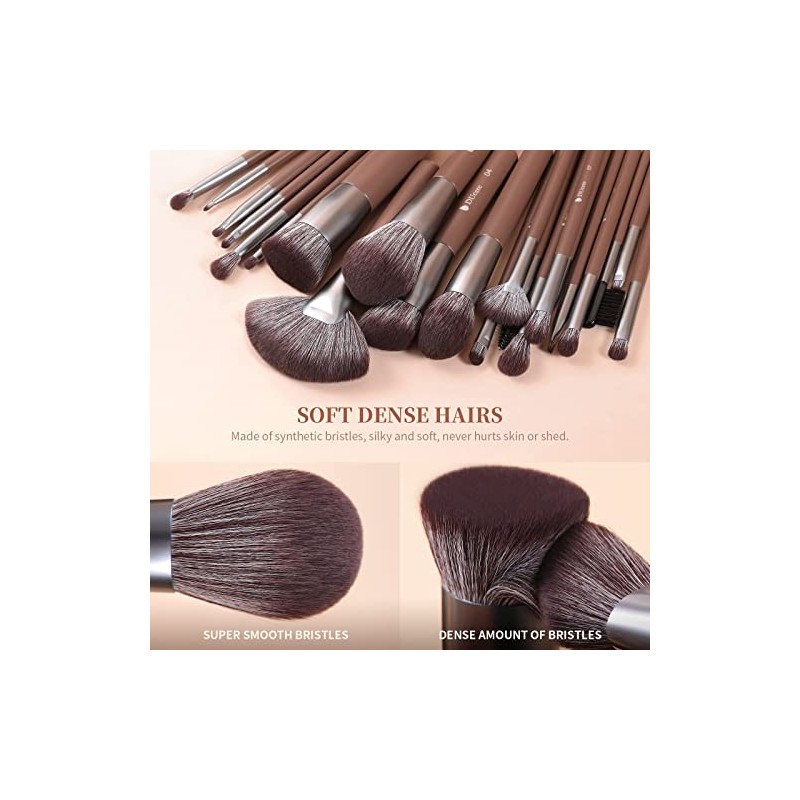 DUcare - Juego de 22 brochas de maquillaje profesionales con