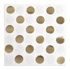 Punktmuster-Papierservietten - 13 cm - Goldfolie - Packung mit 16