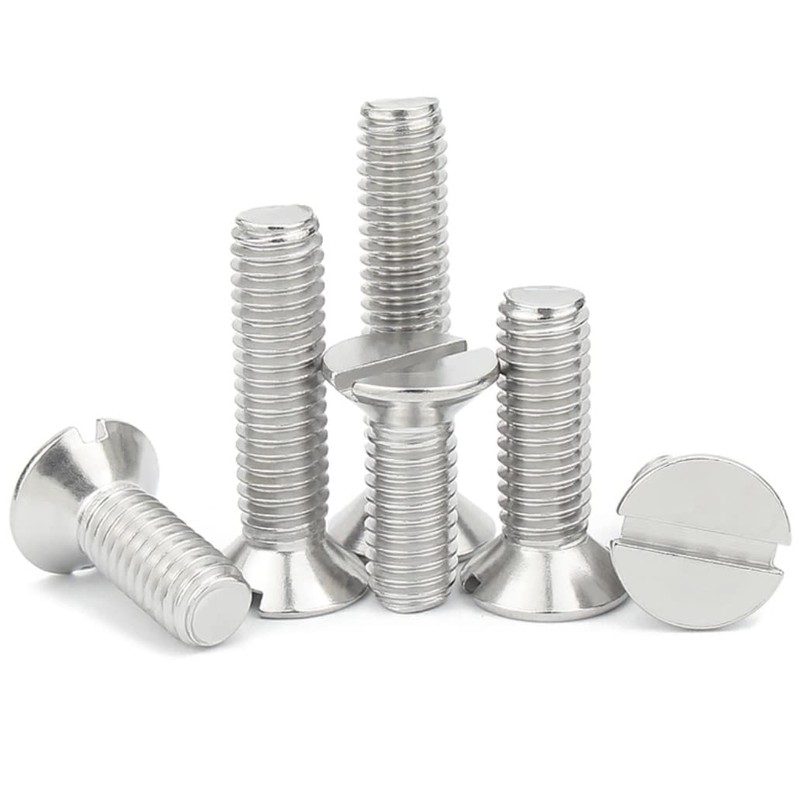 CONPHERON Countersunk Screws Stainless Steel Countersunk Head Slotted Machine Screws