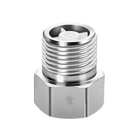 Check Valve, Electroplated Copper 1/2" Female to 1/2" Male Thread Toilet Check Valves One-Way Connector with Washer for Preventing Backflow, 3/4"(20mm) Diameter