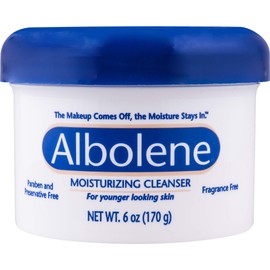 Albolene Face Moisturizer & Makeup Remover, Facial Cleanser & Cleansing Balm, Fragrance-Free Cream, 6 oz