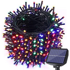 Toodour Solar Christmas Lights, 121ft 350 LED 8 Modes Solar String Lights, Waterproof Solar Outdoor Christmas Lights for Garden, Patio, Holiday, Party, Balcony, Christmas Decorations (Multicolor)
