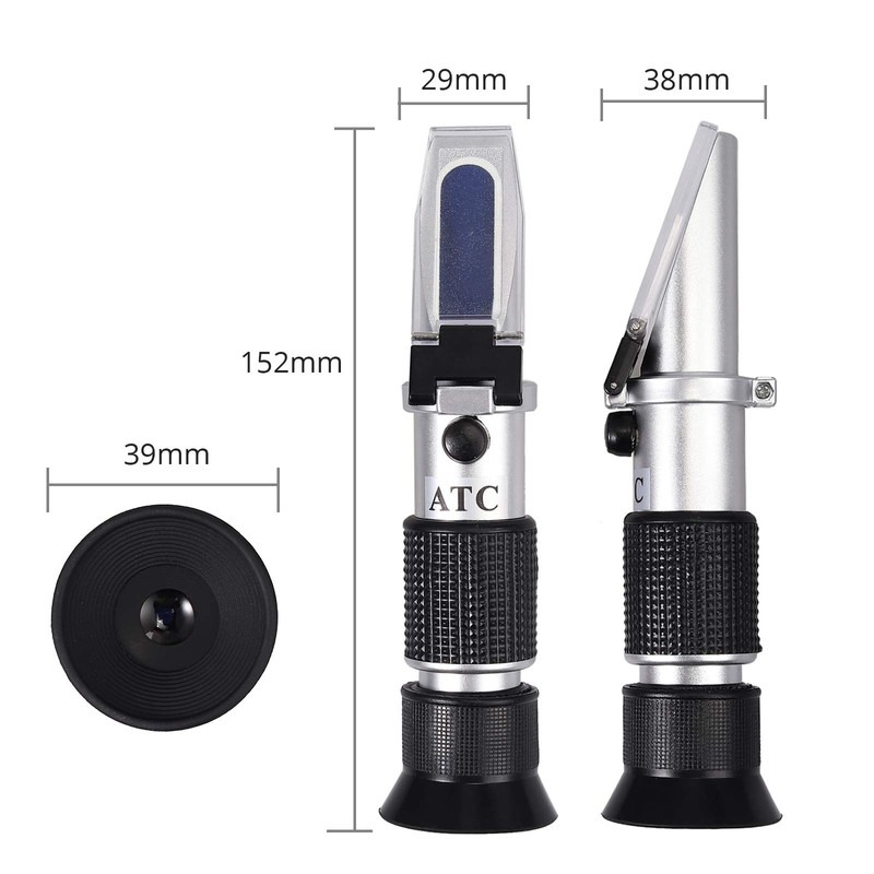 AUTOUTLET Honey Baume Refractometer, 58-90% Brix Scale & 12-27% Honey