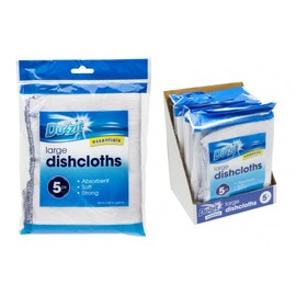 Duzzit Large dishcloths 5pk, 23.8 x 16.6 x 3 cm