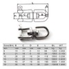 M10 Jaw and Eye Swivel Shackle 304 Stainless Steel Boat