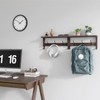VERTORGAN Coat Hooks, Wood Rack Wall-Mounted, 31.5 Inch Entryway Shelf