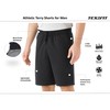 TEX2FIT 2-Pack Men's Athletic Terry Shorts with Elastic Waistband, 2