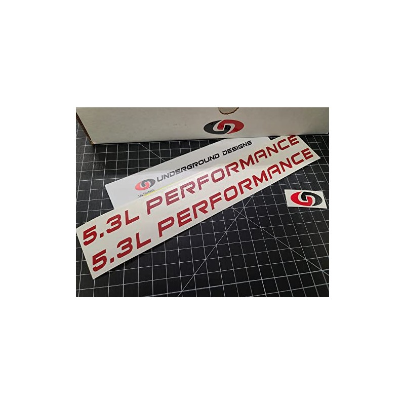 5.3L Performance Decals (2-Pack) Vortec V8 Engine Hood Stickers Truck