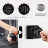 EVOTECH 1 Pcs Matte Black Round Door Konbs Square Panel