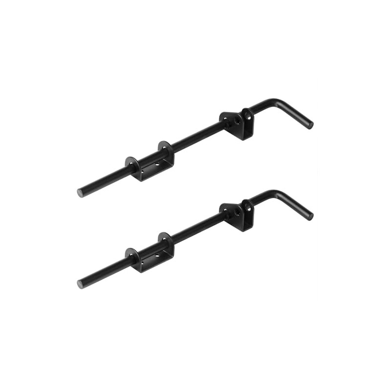 OTTFF 2 Pack 14" Black Cane Bolt Gate Latch, Steel