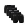 Lacoste Men's Cotton Stretch Essentials Trunks, 5-Pack, Black with Black