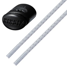 KIXSIX BUNGEE ROPELACE KX09LC04 (Light Grey) No Tie Shoelaces (Light Gray), Made in Japan, 1 Pair (2 Pieces), Elastic Shoelaces, Sneakers, Shoelaces, Quick Lace, Run Lace, Cord Stopper, Shoelace Lock