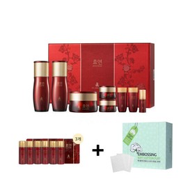 Hyoyeon 과일나라 효연 자양 진 스킨케어 3종 세트+효연기초3개+엠보싱화장솜300매 Fruit Nation Hyo Yeon Anti-Aging Skin Care 3-Piece Set + Hyo Yeon Basic 3 Pieces + Embossing Cotton Pads 300 Sheets