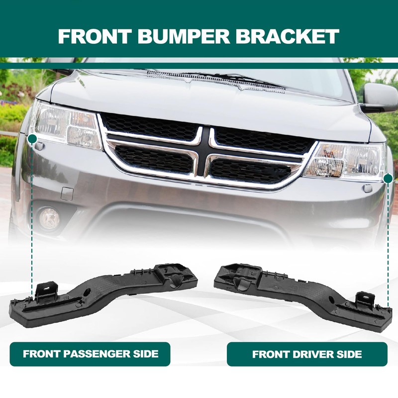 Front Bumper Bracket Support Set - Left & Right Pair