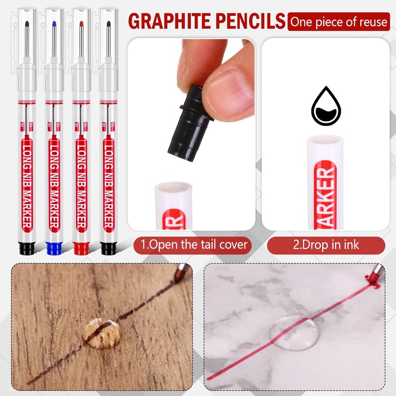 MotiMind 22 Pack Mechanical Carpenter Pencil Set with 78 Pencil