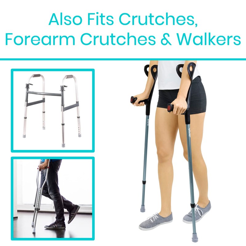 Vive Walking Cane Tips 2 Pack (3/4 Inch) - Non-Slip