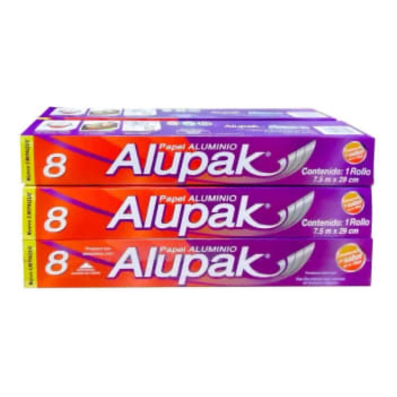 Alupak Rollos De Papel Aluminio Alupack 6 Rollos De 7.5m