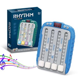 MORAINJAY Electronic Music Rhythm Game Machine, Handheld Push Pop Game with Lights Music, Quick Press Fidget Toy,Travel Puzzle Game Console, Sensory Autism Toy, irthday for Boys Girls