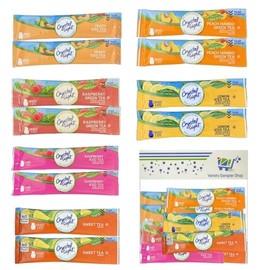 Pitcher Packets Drink Powder - 12 (2-quart) Sugar Free Variety Pack with Peach, Sweet, Peach Mango Green, Lemon Iced, Raspberry Green Tea