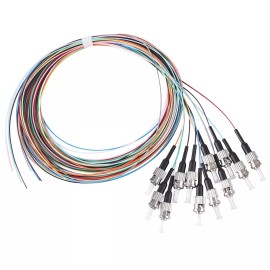 ST/UPC Fiber Optic Pigtail, 1.5M 12 Strand ST-UPC SingleMode 9/125 pigtail -2398