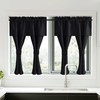 NICETOWN Black Blackout Curtains with Attached Valance, Solid Room Darkening
