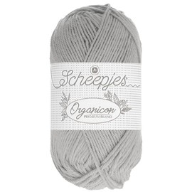 Scheepjes - Scheepjes 203 Gefrostet Silber Organicon Garn - 5x50g