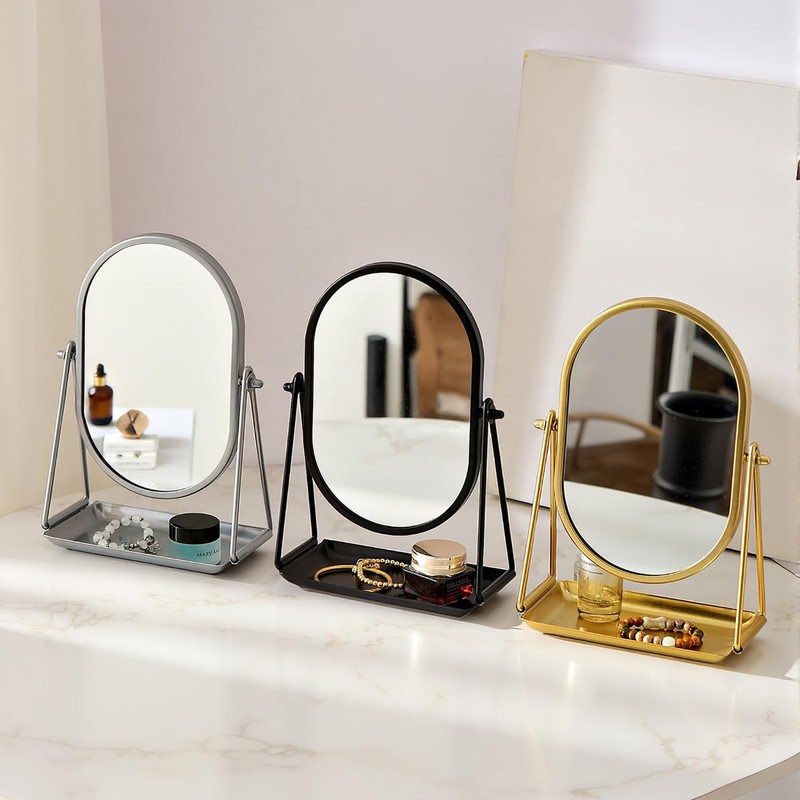 Gosider Desk Table Mirror with Stand Portable Vanity Tabletop Mirrors