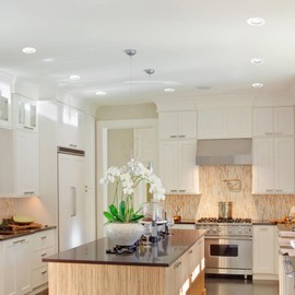 GLOBE Electric 91125 3" Ultra Slim LED Integrated Recessed Lighting Kit, 4-Pack, 6 Watts, Energy Star, IC and Wet Rated, Dimmer Switch Compatible, White Finish, 3.25" Hole Size, 420 Lumens, 3000K