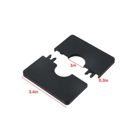 LC LICTOP Wall Split Flange, Self-Adhesive Square Plumbing Cover Plates, ABS Pipe Flange Escutcheon for 1 Inch Faucet, Bathroom, Kitchen & Toilet Pipes, 4Pcs Black