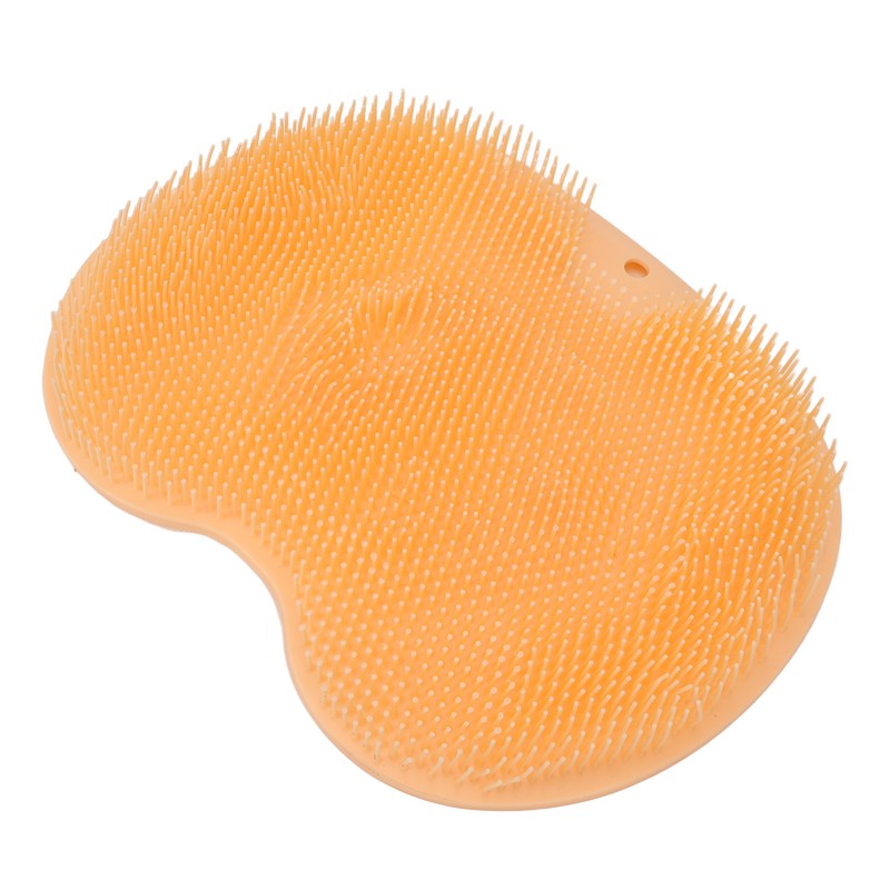 Foot Scrubber Massager with Suction Cups Orange Soft Foldable Shower