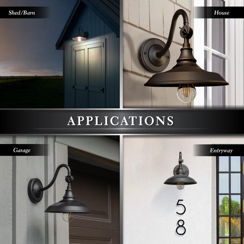 Classy Caps SBL738 Outdoor Dark Bronze Solar Powered Barn Light,