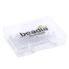 BEADIA Platinum Plated Round Spacer Beads 4mm 100pcs for Jewelry