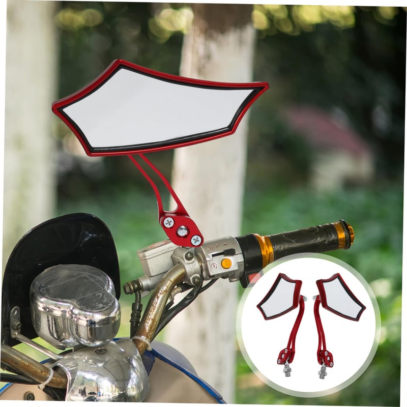 BUGUUYO 1set Motorcycle Rearview Mirrors High Definition Safety Mirrors for